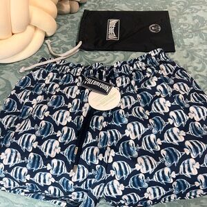 Vilebrequin Navy Fish Pattern Swim Trunks
